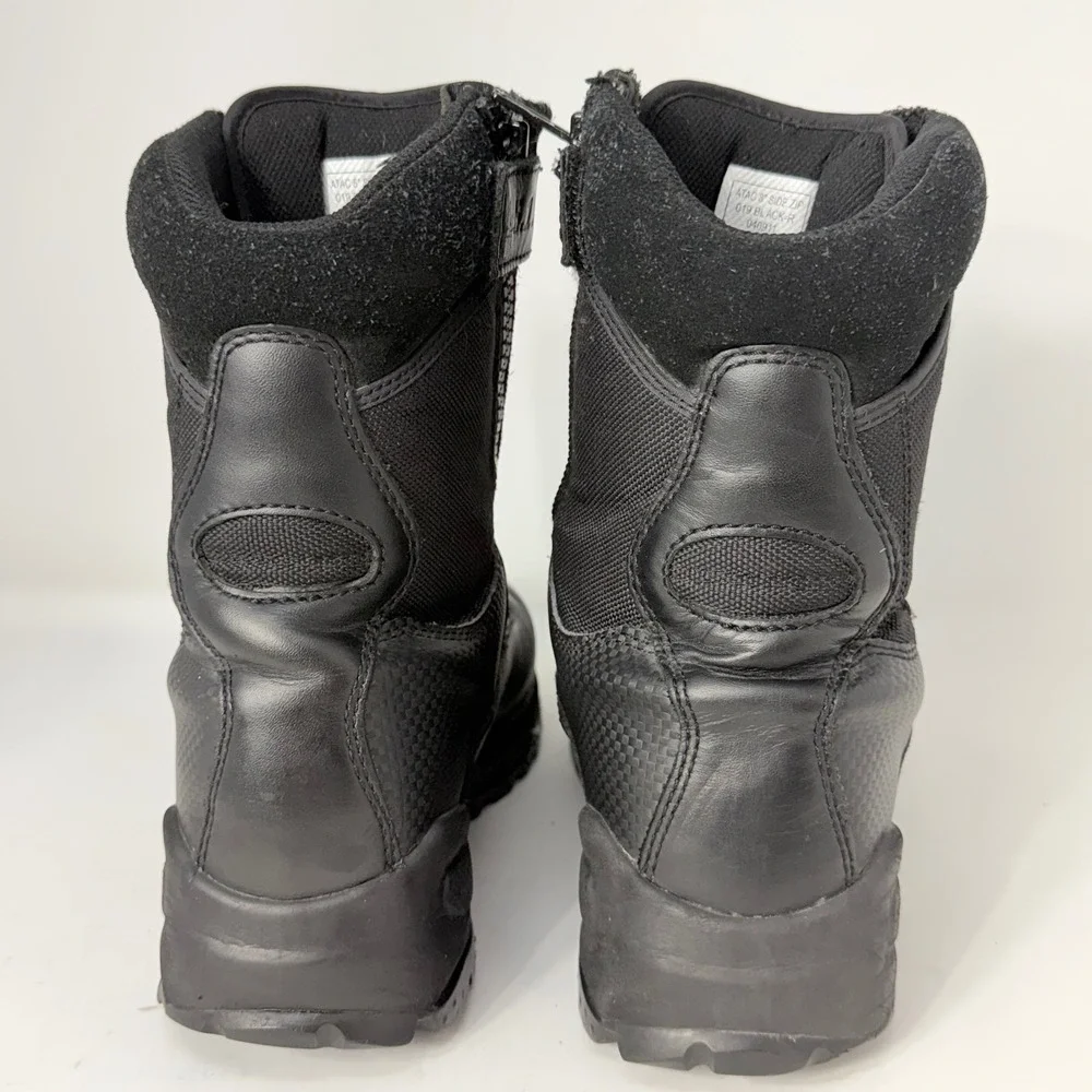 5.11 Tactical Series ATAC 8 Inch Side Zip Boots Mens 9.5 Black Leather 12001